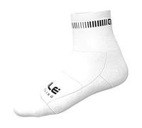 ALE' Unisex Logo Q-skin 12cm Cycling Socks (pack of 1) M White/Black