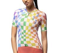 Alé Cycling Multiverso 2.0 - Maillot de Ciclismo de Manga Corta para Mujer, micromalla Ligera, Corte sin rematar Mangas aerodinámicas, Tres Bolsillos Traseros, Ajuste de Rendimiento