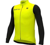 Alé Cycling Solid Fondo 2.0 - Camiseta de Manga Larga para Hombre, Color Amarillo Fluo, XL