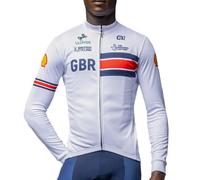 Alé Men's British Cycling Official Prime Long Sleeve Cycling Jersey S White