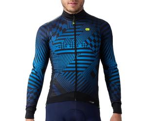 Alé PR-S Checker - Camiseta de Manga Larga para Hombre, Azul, L