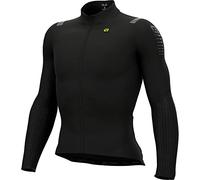 ALE' R-ev1 Warm Race Manga Larga Jerseys, Negro, S para Hombre