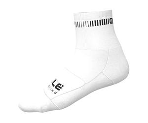 ALE' Unisex Logo Q-skin 12cm Cycling Socks (pack of 1) M White/Black