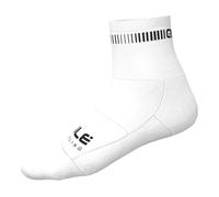 ALE' Unisex Logo Q-skin 12cm Cycling Socks (pack of 1) S White/Black