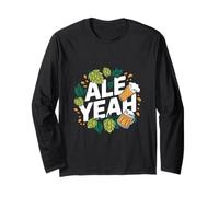 Ale Yeah Funny IPA Beer Hop Celebración Manga Larga