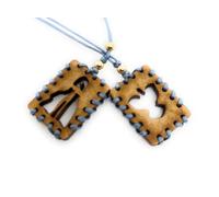 Alea Collection Milagrosa Virgen Madre Católica Escapular Collar Primera Comunión Regalo, L, Nailon, madera, No es una piedra preciosa