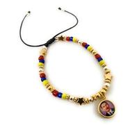Alea Collection Pulsera de Fe y Devoción del Doctor José Gregorio Hernández, cuentas de piedra tricolor, unisex, amuleto sagrado del beato de Venezuela
