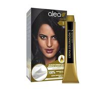 ALEA - Tinte Pelo Mujer - Alea Color - Nº 1 K - Color Negro - Coloración Permanente en Crema - con Aceite de Argán y Macadamia - Cobertura de Canas - Máxima Protección y Cuidado