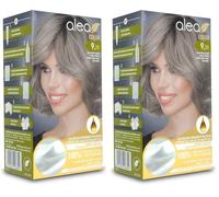 ALEA - Tinte Pelo Mujer - Alea Color - Nº 9.1 K - Color Rubio Extra Ceniza - Coloración Permanente en Crema - con Aceite de Argán y Macadamia - El embalaje puede variar (Paquete de 2)