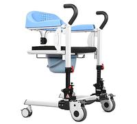 Aleación Aluminio Silla Ruedas Multifuncional 4 en 1 Silla Transferencia Plegable Atención de Enfermería Ajustable Silla de Baño for Inodoro de Ancianos
