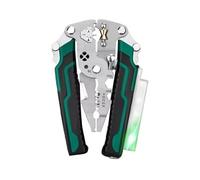 Aleación de acero 8 en 1 alambre de alambre - 21.6x6.2x1.5cm alicates para cortar y tirar | Alicates abisolíeros multifuncionales con probador de CC DC a envoltura de engaste, pelado y trabajo eléctri