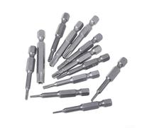 Aleación de acero para destornillador Torx, punta magnética, 50 mm de longitud con vástago hexagonal estándar de 1/4 pulgadas, se adapta a varios destornilladores eléctricos y neumáticos, tamaños T40