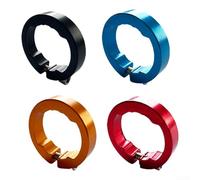 Aleación de aluminio bicicleta Grips Lock Anillos de fijación para 22 2mm Manillares (amarillo)