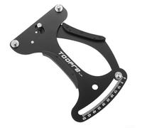 Aleación de aluminio Bicicleta Radió Tensión Medidor Herramienta para radios redondos y planos Construcción de ruedas y indicador de trazado Acabado rojo (negro)
