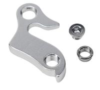 Aleación de aluminio Bicicleta Trasero Desviador Percha Extensión Montaje Marco Bicicleta Gear Protección Componente 6,5 x 4,5 x 0,7 cm Plata