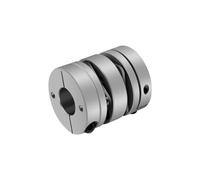 Aleación de aluminio D39L49 acoplamiento de doble diafragma conector elástico D39mm L49mm tornillo de bola servomotor a pasos codificador ordenador(12X12)
