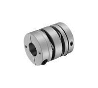 Aleación de aluminio D39L49 Acoplamiento de doble diafragma conector elástico D39mm L49mm tornillo de bola servomotor a pasos codificador ordenador(12X16)