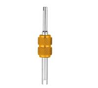 Aleación de aluminio de coches Auto A/C aire acondicionado base de válvula Llave de la herramienta removedor,Equipo Eficiente(Gold)