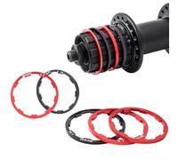 Aleación de aluminio Freehub Body Washer Espaciadores de rueda libre y junta de casete de bicicleta para reemplazo y servicio de cubo de bicicleta (negro 2 mm)