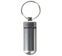 Aleación De Aluminio Impermeable Hermético Pastillero Caja Píldora Con Llavero