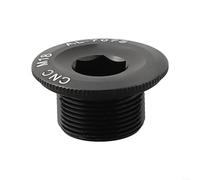 Aleación de aluminio mecanizado CNC para bicicleta de carretera cubierta de perno de fijación M19 M20 tornillos roscados compatibles con varios bielas huecas integradas (negro)