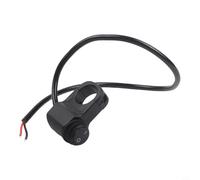 Aleación de aluminio Motocicleta Manillar Faro Interruptor 2-Wire ON/OFF 12-60V 10A 22mm Montaje para Eléctrico Para Bicicleta Triciclo Scooter Negro (Negro)