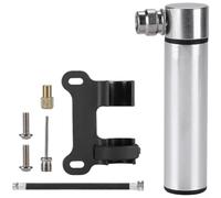 Aleación de aluminio para bicicleta para inflar a alta presión, portátil con compatibilidad de doble válvula, 120 PSI Mini para bicicletas y equipos deportivos (plata)