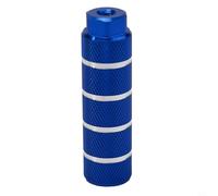 Aleación de aluminio para clavijas de bicicleta y bicicletas - Estriberas estriadas antideslizantes 100x28mm, se adapta a ejes de 3/8 pulgadas, diseño de cilindro compacto para delantero/(azul)