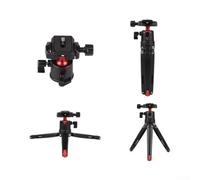 Aleación de aluminio para mini trípode de 23 cm para teléfono DSLR | Se adapta a cámaras DSLR, sin espejo, teléfonos, tabletas; ideal para vlogging, fotografía de viajes y sesiones al aire libre