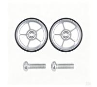 Aleación de aluminio para ruedas fáciles de 64 mm para bicicletas plegables | Construcción ligera, se adapta a la mayoría de bicicletas plegables, movimiento sin esfuerzo, color rojo vibrante