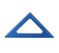 Aleación de aluminio Triangular Ruler | 90 grados Angle for Woodworking/Metalworking | Inch & Metric Scale | Blue 15 mm Thick | 140 mm / 5,5 pulgadas Measuring Tool