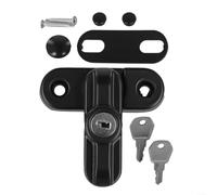 Aleación de aluminio UPVC puerta seguridad bloqueo Sash Jammer con llave para la prevención eficaz del robo (negro)