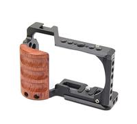 Aleación de aluminio ZV-E10 estabilizador de jaula de cámara mango de madera para cámara ZV-E10 Vlog accesorios de zapata fría cubierta de jaula de seguridad mango protector accesorios