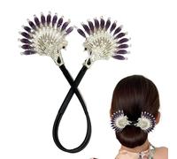 Aleación de bolso de cabello, para fabricantes de bollo de cabello, Caborrilla para fabricantes de cabello para mujeres, Cumpleaños Día de la Madre Damas Joyas de moda Alas de ángel para viajar, actua