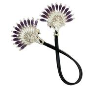 Aleación de bolso de cabello, para fabricantes de bollo de cabello - Peafowl Hair Bun Shaper Lazy Curler | Madre novia esposa joyas de joyas para el horquilla de las alas de ángel
