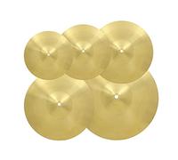 Aleación De Latón (12 Pulgadas/14 Pulgadas/16 Pulgadas/18 Pulgadas/20 Pulgadas) Con Bolsa De Platillos Dorada Platillos de batería (Color : 5pcs-Pack)