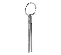 Aleación de titanio Mini llavero Pinzas - TC4 herramienta portátil de punta plana | 59mm CNC alambre corte clip llavero colgante para senderismo eliminación de cabello ligero de alta resistencia 3g