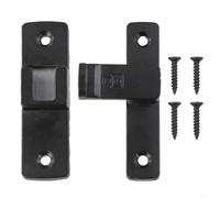 Aleación de zinc 90 grados ángulo recto cerradura de puerta Cam Lock Palanca Perno para puertas correderas que ofrece seguridad fiable para múltiples usos (negro)