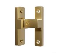 Aleación de zinc 90 grados ángulo recto cerradura de puerta Cam Lock Palanca Perno para puertas correderas que ofrece seguridad fiable para múltiples usos (dorado)