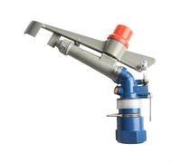 Aleación de zinc de 1 pulgada para cabezal de aspersor de impacto, rociador de riego de césped ajustable para granja, jardín y agricultura, radio de pulverización de 130 pies, aspersor de ahorro de