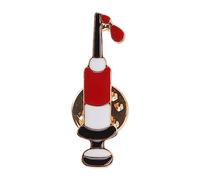 Aleación de zinc Esmalte Lappel Médico Jeringa Broche Pin Cristal Rojo Circón Drop Moda Oro Insignia Joyería para Doctor Broches Alfiler Espalda para Fabricación de Joyas