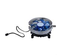 Aleación para disipador de calor de ventilador de CPU de 12 x 12 cm | Diseño LED azul vibrante, elegante elemento de configuración de PC, material de aleación, construcción, 12 x 12 cm