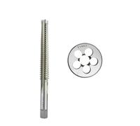 Aleación para rectificado fino con matriz redonda, Juego de 2 machos y terrajas de rosca trapezoidal HSS a derechas TR8 a TR16(14mm)