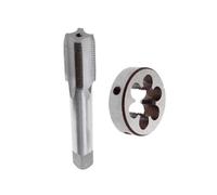 Aleación para rectificado fino con matriz redonda, Paquete de 2 machos y terrajas de rosca fina de 14 mm x 1,25 LH, repuestos for machos de roscar manuales y redondos