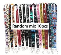 Aleatoria de 10pcs Llavero con para Tarjeta de Identificación, Portatarjetas y Colgante para Teléfono Móvil - Correas para Cuello y Soporte para Claves