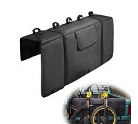 aleawol Portaequipajes para bicicleta, 132,1 cm de ancho, protector de portón trasero, portaequipajes para portón trasero de camión, soporta hasta 5 bicicletas, portaequipajes para camiones con 2