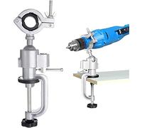 aleawol Soporte para taladro eléctrico, rotación de 360 grados, soporte vertical multifuncional para taladro, banco de trabajo, amoladora, abrazaderas de mesa, abrazaderas de carpintería (35-43 mm)