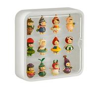 aleawol Vitrina transparente para figuras, 3 niveles montada en la pared con puerta magnética, estante de exhibición de caja ciega a prueba de polvo y humedad para Pop Mart Blind Box coleccionables