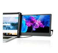 Alecewey - Monitor portátil, extensor de visualización doble, 12 pulgadas, FHD 1080P, IPS, USB-A/Tipo-C/HDMI, altavoces, para portátiles 13-16 pulgadas, Mac