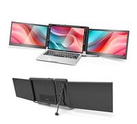 Alecewey P2 Pro - Monitor portátil Triple para visualización portátil, visualización IPS FHD 1080p de 13,3 Pulgadas, Soporte Tipo C/PD/TF, MacBook M1/M2, para computadoras portátiles de 13,3 a 16,5
